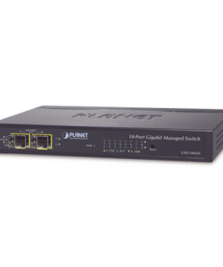 GSD-1002M-PLANET-Switch Administrable de Escritorio de 8 Puertos Gigabit/ 2 Puertos SFP / 20 Gbps Switching / PoE In 802.3af/at / Dual Power DC + PoE / VLAN Q-in-Q / IPv6/IPv4/  Administración Remota con CloudNMS