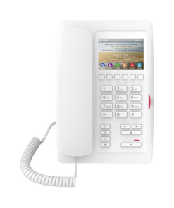 H5-W - H5W-FANVIL-(H5 Color Blanco)Teléfono para Hotelería, profesional de gama alta con pantalla LCD de 3.5 pulgadas a color, 6 teclas programables para servicio rápido (Hotline) PoE - Relematic.mx - H5W-p