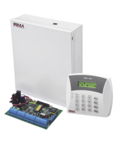 H832-RXN400-K-PIMA-Panel de alarma Hibrido de 8 a 32 zonas soporta receptor inalámbrico y módulos de expansión cableados y cuadruple comunicador ala central línea telefónica, Celular, Radio o TCP/IP requiere Modulo