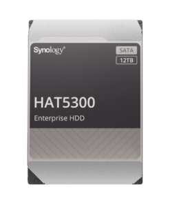 HAT5300-12T-SYNOLOGY-Disco Duro SATA de 3,5" Serie Enterprise | Capacidad de 12TB | Velocidad de Rotación 7200 rpm | Interfaz SATA 6.0 Gb/s | Caché de 512MB | MTBF de 2.5 Millones de Horas | Carga de Trabajo de 550 TB al Año | Garantía de 3 A&