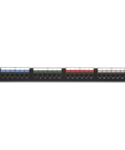 HD6-24-SIEMON-Patch Panel UTP HD6 de 24 Puertos, Precargado con Jacks Categoría 6, Plano, 1UR