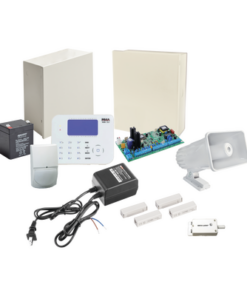 HUNTER8-KT800-PIMA-Kit de Alarma Hunter8  todo Incluido con teclado  Logo Personalizable RXN800. Batería, Transformador, Sirena, Teclado, 2 Contactos Magnéticos y un sensor de Movimiento