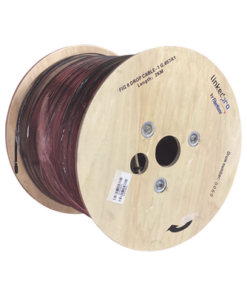 IC-FIG8A1-1C/2KM-LINKEDPRO BY FIBERHOME-Carrete de 2 Kilómetros (6561.68 Pies) de Fibra Óptica Aérea Mini Figura 8 G.657A1 Tipo Drop, Monomodo de 1 Hilo (Unifibra), Color Negro, Span 80