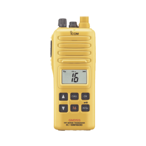 IC-GM1600/21K - IC-GM1600/21K-ICOM-Radio Portátil Marino, 2W, cumple con las regulaciones GMDSS, Tx:156.025-157.425MHz, Rx:156.050-163.275MHz, sumergible IPX7 incluye: antena, batería, cargador y clip - Relematic.mx - ICGM1600_21K-h