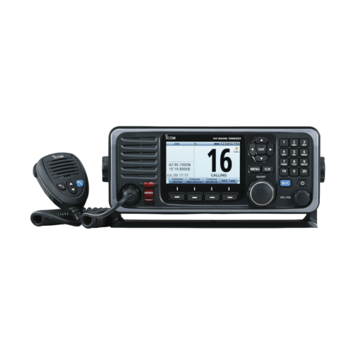 ICGM600 - ICGM600-ICOM-Radio Móvil Marino en banda de VHF, Rx: 156.025-162.000, Tx: 156.025-161.600 MHz, cumple con GMDSS bajo el requerimiento de SOLAS, pantalla de 4.3 pulgadas.Incluye micrófono y kit de montaje. - Relematic.mx - ICGM600-h