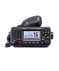 IC-M424G/21 - IC-M424G/21-ICOM-Radio Móvil Marino, color negro, 25W, Tx:156.025-157.425MHz, Rx:156.050-163.275MHz, con GPS interconstruido, pantalla de matriz de puntos de fondo blanco, capacidad de llamada selectiva DSC, canales CAN,USA,INT incluye: microfono, cable de alim.. - Relematic.mx - ICM424G21