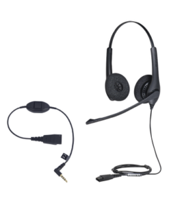 JABRAKIT-JABRA-KIT, Diadema con cancelación de ruido, con accesorio para conexiones 3.5mm Incluye modelos BIZ-1500-DUO-QD y MOBILE-QD-35MM-Sï»¿