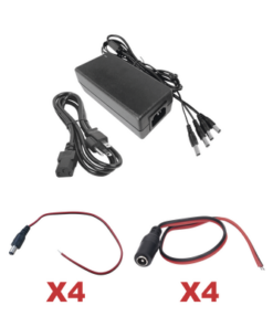 K1-PS12DC4C - K1-PS12DC4C-EPCOM POWERLINE-Kit con fuente EPCOM con salida de 12 Vcc a 5 Amper con 4 salidas / Incluye conectores - Relematic.mx - K1PS12DC4C-p