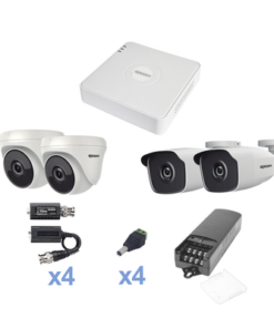 KESTXLT2B/2DW-EPCOM-KIT TurboHD 720p / DVR 4 Canales / 2 Cámaras Bala (exterior 2.8 mm) / 2 Cámaras Eyeball (interior 2.8 mm) / Transceptores / Conectores / Fuente de Poder Profesional