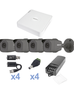 KESTXLT4B - KESTXLT4B-EPCOM-KIT TurboHD 720p / DVR 4 Canales / 4 Cámaras Bala (exterior 2.8 mm) / Transceptores / Conectores / Fuente de Poder Profesional - Relematic.mx - KESTXLT4B-p