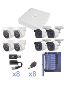 KESTXLT4BW/4EW - KESTXLT4BW/4EW-EPCOM-KIT TurboHD 720p / DVR 8 Ch / 4 Cámaras Bullet ( exterior 3.6 mm ) / 4 Cámaras Eyeball (interior 2.8mm ) / Transceptores / Conectores / Fuente de Poder Profesional  - Relematic.mx - KESTXLT4BW_4EW-p