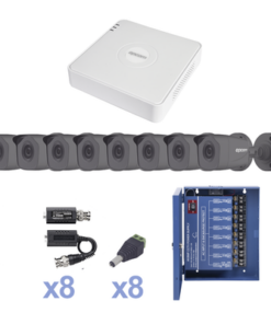 KESTXLT8B/8EW - KESTXLT8B/8EW-EPCOM-KIT TurboHD 720p / DVR 16 Canales / 8 Cámaras Bala (exterior, gran angular) / 8 Cámaras Eyeball / Transceptores / Conectores / Fuente de poder profesional Heavy Duty 20A, Hasta 15Vcc para Larga Distancia - Relematic.mx - KESTXLT8B_8EW-p