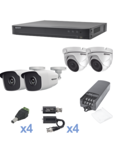 KEVTX8T2BW/2EW - KEVTX8T2BW/2EW-EPCOM-KIT TurboHD 1080p / DVR 4 Canales / 2 Cámaras Bala (exterior 2.8 mm)  / 2 Cámaras Eyeball (exterior 2.8 mm) / Transceptores / Conectores / Fuente de Poder Profesional - Relematic.mx - KEVTX8T2BW_2EW-p
