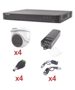 KH1080P4DW - KH1080P4DW-HIKVISION- KIT TurboHD 1080p / DVR 4 Canales / 4 Cámaras Turret (Exterior IP67) / Transceptores / Conectores / Fuente de Poder Profesional - Relematic.mx - KH1080P4DW-p