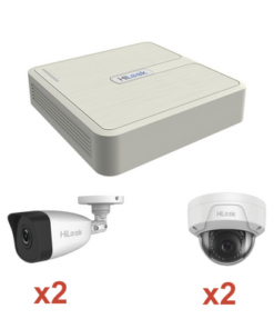 KIP2MP/2B2D - KIP2MP/2B2D-HiLook by HIKVISION-Kit IP 1080p (2 Megapixel) / NVR de 4 Canales con 4 Puertos PoE / 2 Cámaras IP Bala para Exterior / 2 Cámaras IP Domo para Exterior - Relematic.mx - KIP2MP_2B2D-p