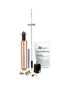 KIT-DIPOLO-T-TOTAL GROUND-Kit de Pararrayo para Torre o Poste tipo Dipolo Corona con Electrodo y Accesorios de instalación.