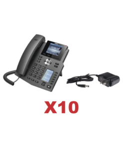KITFANVIL-X4G-10 - KITFANVIL-X4G-10-FANVIL-Kit de 10 teléfonos Empresariales con pantalla a color, botonera de hasta 30 contactos, incluyen fuente de alimentación y son PoE - Relematic.mx - KITFANVILX4G10-p