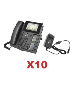 KITFANVIL-X6-10 - KITFANVIL-X6-10-FANVIL-Kit de 10 teléfonos Empresariales con pantalla a color, botonera de hasta 60 contactos, incluyen fuente de alimentación y son PoE - Relematic.mx - KITFANVILX610-p