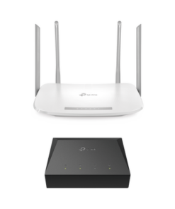 KITONU-EC220G5-TP-LINK-Kit de ONU Gigabit XZ000G3 con Router Router Inalámbrico ISP doble banda AC, Hasta 1167 Mbps, 4 antenas externas omnidireccional, Puertos Gigabit