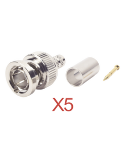 KIT-RFB-1707-D5 - KIT-RFB-1707-D5-RF INDUSTRIES,LTD-Kit de 5 Conectores BNC Macho RFB-1707-D de Anillo Plegable / RG-59, 75 Ohm. - Relematic.mx - KITRFB1707D5-p
