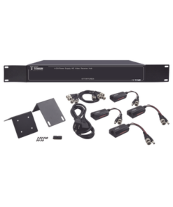 KITTT4PVTURBOX-EPCOM TITANIUM-Kit de TRANSCEPTOR ACTIVO DE 4 CANALES / VIDEO+PODER en un solo Cable UTP / 150 metros en 4K, 200 metros en 5 MP/ Envía 36 Vcc y Recibe 12 Vcc / TODO INCLUIDO PARA RACK / Compatible con cámaras HD-TVI/CVI/AHD/CVBS / INSTALACIÓN LIMPIA