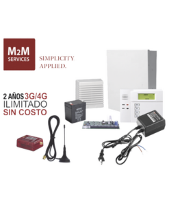 KITVISTAMINI-HONEYWELL HOME RESIDEO-(2 Años 4G ILIMITADO INCLUIDO) Kit VISTA48LA,Teclado 6150, Comunicador MN01LTEM, Bateria, Transformador y Sirena de 15 Watts