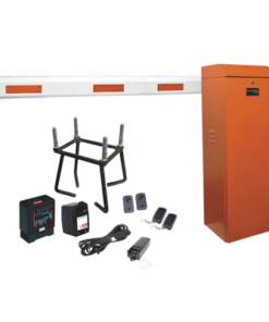 KIT-XBF-LN-ACCESSPRO-Kit COMPLETO Barrera Izquierda XBF naranja / 3M / Incluye sensor de masa, transformador, lazo, ancla, fotoceldas y 2 controles inalámbricos