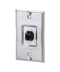KWP5EY - KWP5EY-PANDUIT-Placa de Pared Telefónica, Salida de 1 Puerto Keystone, Con Jack Cat5e Estilo TP, de Acero Inoxidable - Relematic.mx - KWP5EY-p