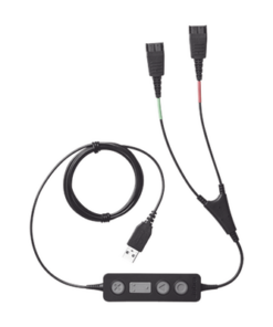 LINK-265-JABRA-Jabra Link 265 USB/QD cable de entrenamiento, para conectar 2 diademas simultaneas con puerto USB (265-09)