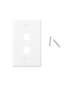 LP-FP-17-LINKEDPRO BY EPCOM-Placa de Pared de 2 Puertos, Keystone, Color Blanco