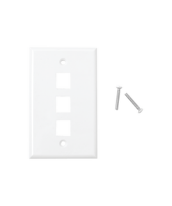 LP-FP-18 - LP-FP-18-LINKEDPRO BY EPCOM-Placa de pared de 3 puertos, Keystone, Color Blanco - Relematic.mx - LPFP18-p