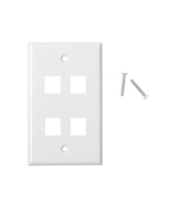 LP-FP-19 - LP-FP-19-LINKEDPRO BY EPCOM-Placa de pared de 4 puertos, Keystone, Color Blanco - Relematic.mx - LPFP19-p