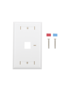 LP-FP-21-LINKEDPRO BY EPCOM-Placa de Pared de 1 Puerto, Keystone, con Espacio para Etiqueta, Color Blanco