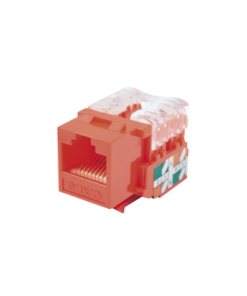 LP-KJ-601-RD-LINKEDPRO BY EPCOM-Módulo Jack Keystone Cat6 con Terminación 110 (Punchdown) para Faceplate - Color Rojo