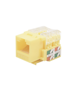 LP-KJ-601-YE - LP-KJ-601-YE-LINKEDPRO BY EPCOM-Módulo Jack Keystone Cat6 con terminación 110 (Punchdown) para faceplate - Color Amarillo - Relematic.mx - LPKJ601YE-p