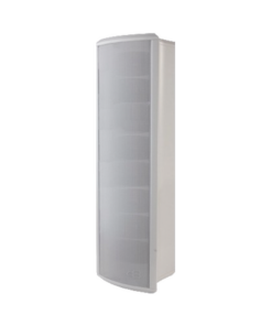 L-POM40A-HONEYWELL PAVA-Altavoz Tipo Columna para Exterior, Configurable a 40, 20, 10 o 5 Watts, Color Blanco, Fabricado en Aluminio