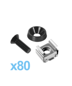 LP-TAT-LINKEDPRO BY EPCOM-Kit de 80 tornillos con arandela y tuerca enjaulada para rack. 