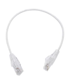 LP-UT6-030-WH28-LINKEDPRO BY EPCOM-Cable de Parcheo Slim UTP Cat6 - 30 cm Blanco, Diámetro Reducido (28 AWG)
