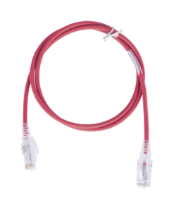 MC6-03-0328B-SIEMON-Patch Cord MC6 Modular Cat6 UTP, CM/LS0H, 3ft, Color Rojo, Diámetro Reducido (28AWG), Versión Bulk (Sin empaque individual)