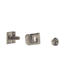 MG-51-KIT2I304L-CHAROFIL-Kit 2 para unir tramos de charola, clema mediana, mas tornillo encastrado, con acabado Acero Inoxidable