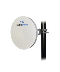 MMS3-11V-RADIOWAVES-Antena Direccional, Dimensiones (3 ft), Ganancia 38 dBi, 10.7-11.7 GHz, Conector circular directo a B11 de Mimosa, Montaje y radomo incluido.