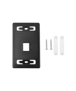 MX-FP-S-01-01 - MX-FP-S-01-01-SIEMON-Placa de pared modular MAX, de 1 salida, Color Negro - Relematic.mx - MXFPS0101-p