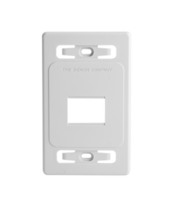 MX-FP-S-02-02B-SIEMON-Placa de Pared Modular MAX, de 2 Salidas, Color Blanco, Versión Bulk (Sin Empaque Individual)