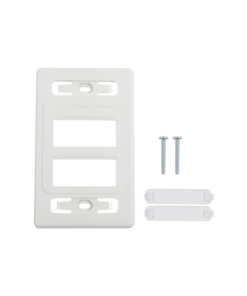 MX-FP-S-06-02B-SIEMON-Placa de pared modular MAX, de 6 salidas, color blanco, versión bulk (Sin Empaque Individual)