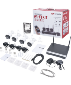 NK42W0-1TWD-HIKVISION-KIT IP Inalámbrico 1080p / NVR 4 Canales / 4 Camaras Bala para Exterior / Incluye 1 HDD de 1 TB