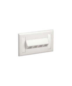 NK4HSFIWY-PANDUIT-Placa de Pared Horizontal, Salida Para 4 Puertos Keystone, Con Espacios Para Etiquetas, Color Blanco Mate