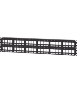 NKPP48FMY-PANDUIT-Panel de Parcheo Modular Keystone (Sin Conectores), Numerado y Espacio para Etiquetas, de 48 Puertos, 2UR