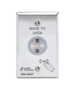 NTS-1-ALARM CONTROLS-ASSA ABLOY-Botón Sin Contacto para Salida NO,NC/ Temporizador/ Placa de Acero Inoxidable/ Intemperie