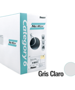 NUC6C04IG-C-PANDUIT-Bobina de Cable UTP 305 m. de Cobre, NetKey, Gris Claro, Categoría 6 (24 AWG), 1000Mbps, PVC (CM), de 4 pares
