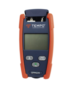 OPM-220-TEMPO-Medidor de Alta Potencia (Micro OPM) para Fibra Óptica con Localizador Visual de Fallos (VFL), Entrada Universal de 2.5 mm (para Conectores SC, ST y FC), Rango de Medición: -50 a +26 dBm